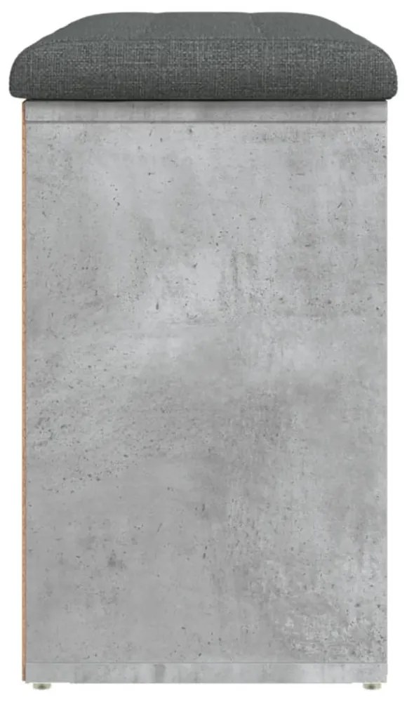 betonszürke szerelt fa cipőtároló pad 82 x 32 x 50 cm