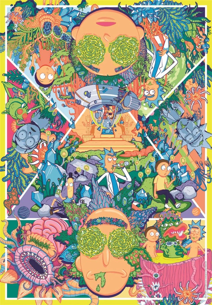 Rick and Morty Cosmic Dimension 1000 db-os Compact puzzle Clementoni