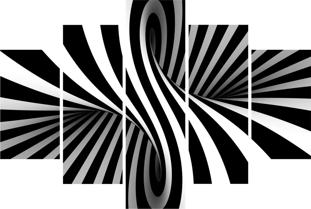 Absztrakt kép zebra csíkokkal (150x105 cm)