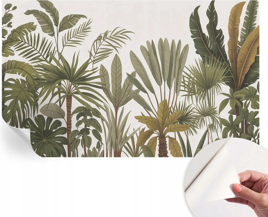Öntapadós Mosható Fali Fotótapéta Egzotikus levelek 416x254 cm
