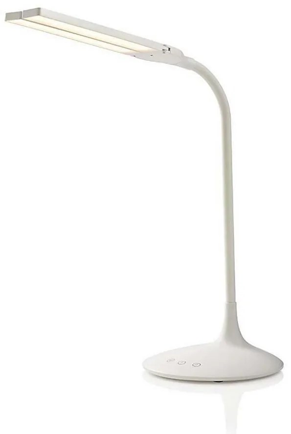 Nedis LTLG3M1WT4 - LED asztali lámpa, állítható fényerő, 6W, 5V, 2200 mAh, fehér