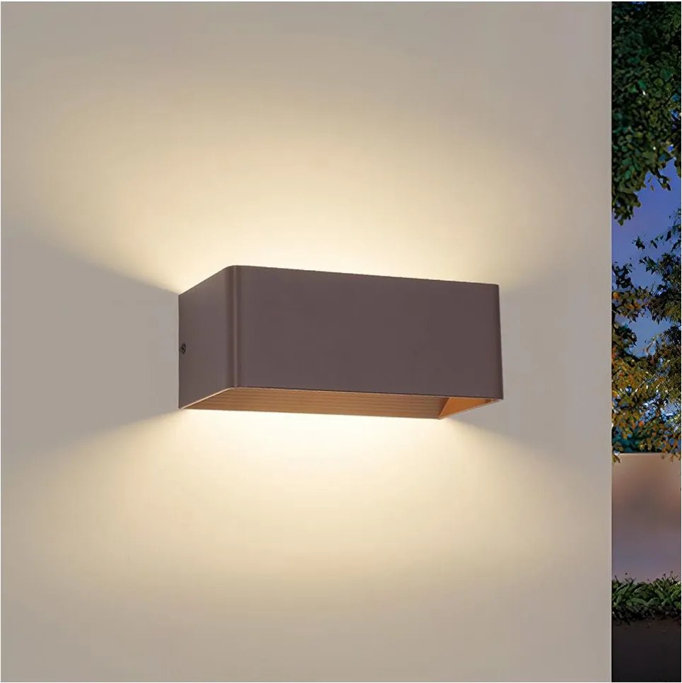 Brilagi - LED Kültéri fali lámpatest DONNANI LED/7W/230V 20 cm barna IP44