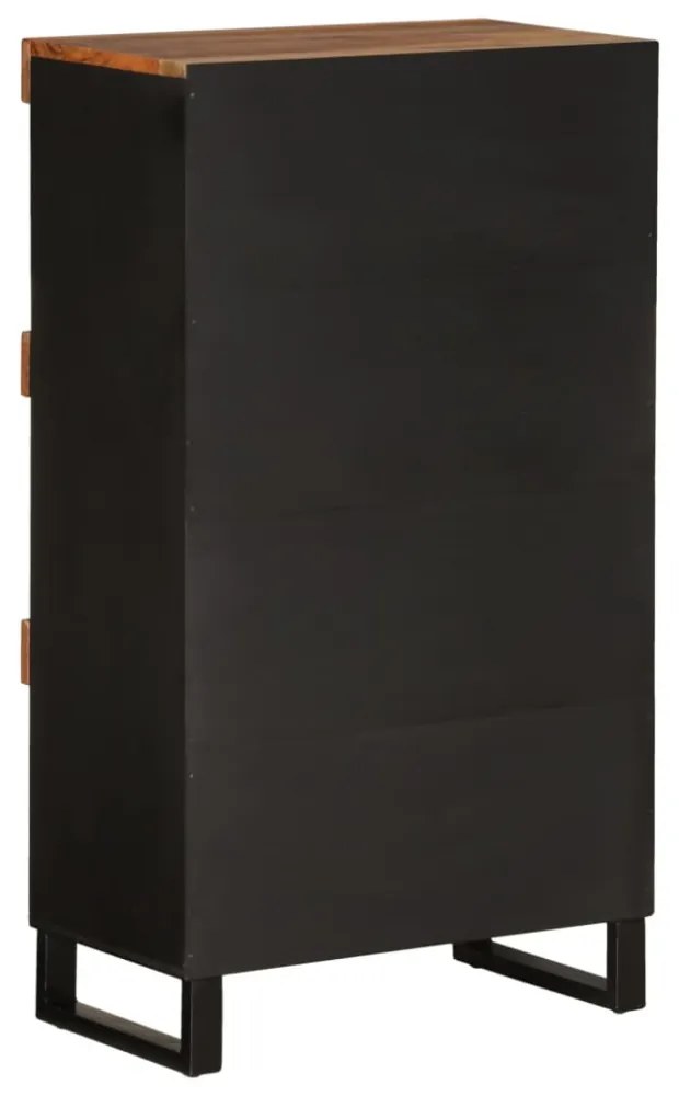 tömör akácfa tálalószekrény 60 x 33 x 107 cm