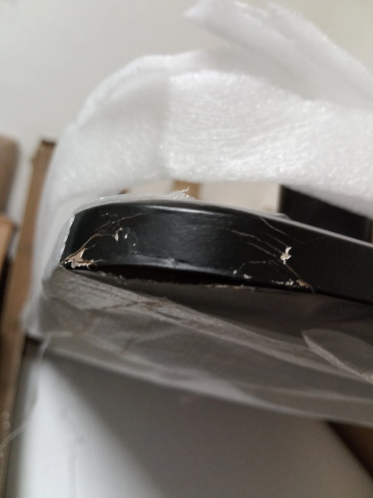 AKCIÓ Fekete étkezőasztal ADRIA 120x80 cm II. osztály