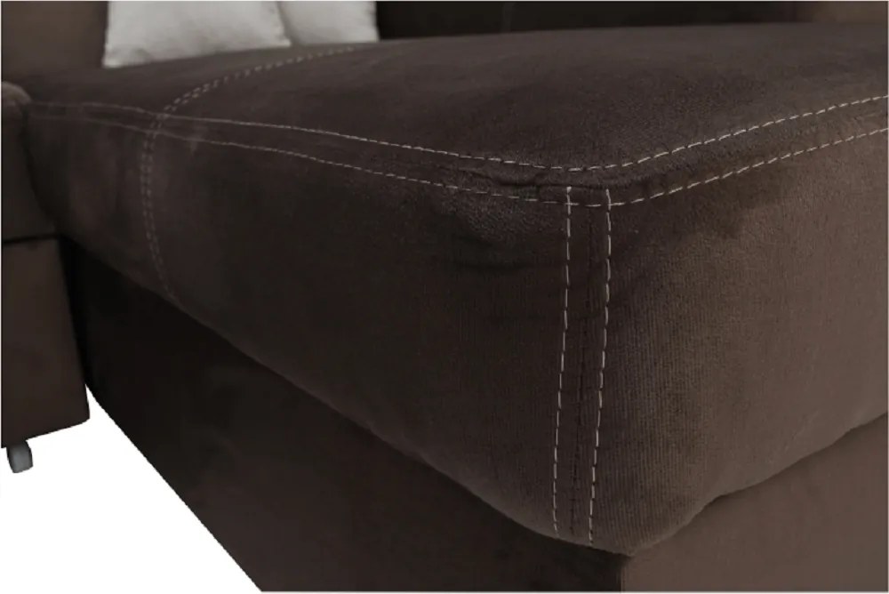 Ülőgarnitúra, barna, jobbos, MINERVA NEW