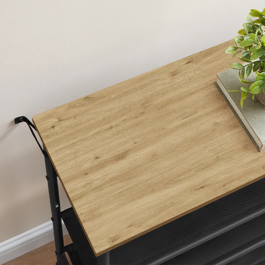 Cipősszekrény TAYLOR ARTISAN fekete vázzal 75x71 cm, 3 polccal