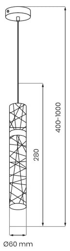 LAGOS csillár kábelen LED/8W/230V arany