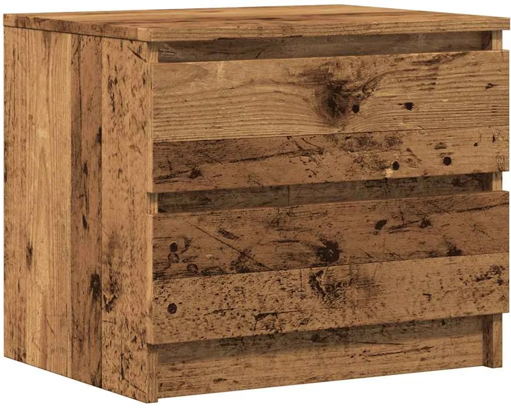 vidaXL antik fa színű szerelt fa éjjeliszekrény 50 x 40 x 43,5 cm