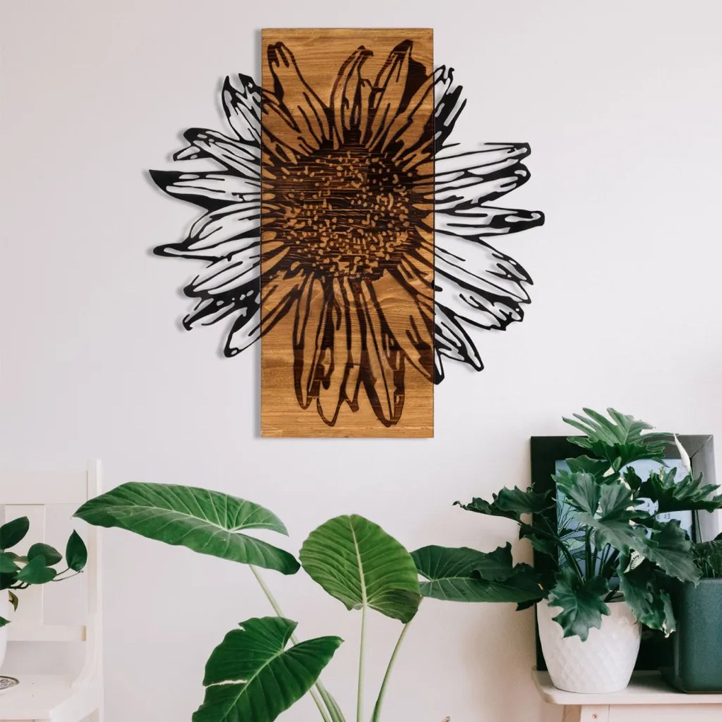 Daisy fém fali dekoráció, 56×58 cm