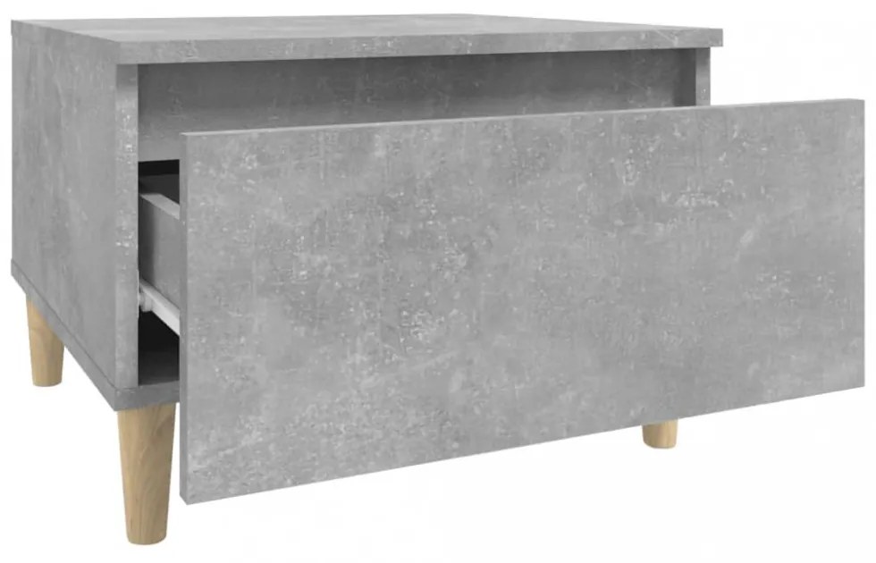 2 db betonszürke szerelt fa kisasztal 50x 46 x 35 cm