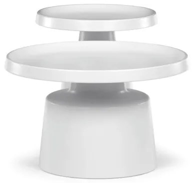 Fehér Fém Dohányzóasztal 69×69 cm. CT-F4114 WT