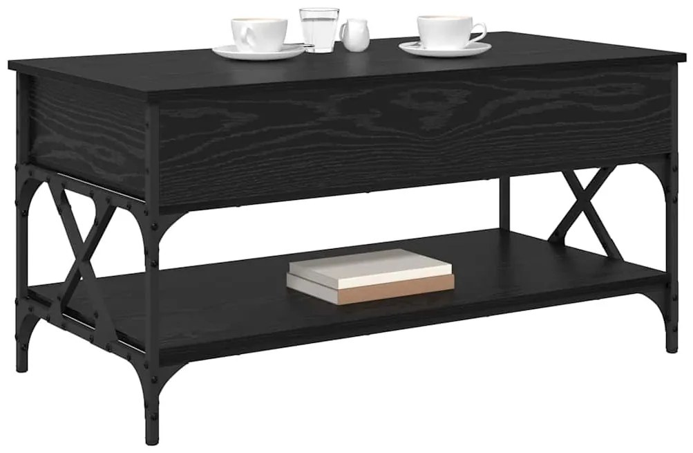 Dohányzóasztal Fekete tölgy 100 x 50 x 50 cm Faanyag