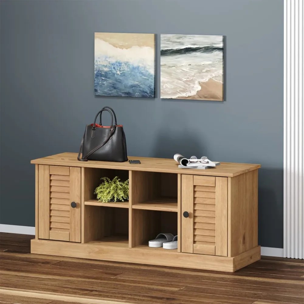 VIGO tömör fenyőfa cipőtároló pad 106 x 35 x 45 cm