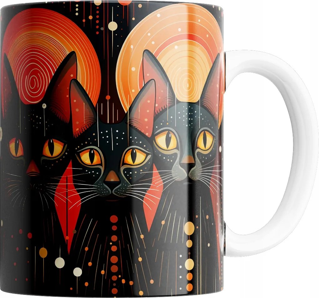 Bögre Macska Pöttyös Bögre Kiváló Minőség Ajándék Szöveg