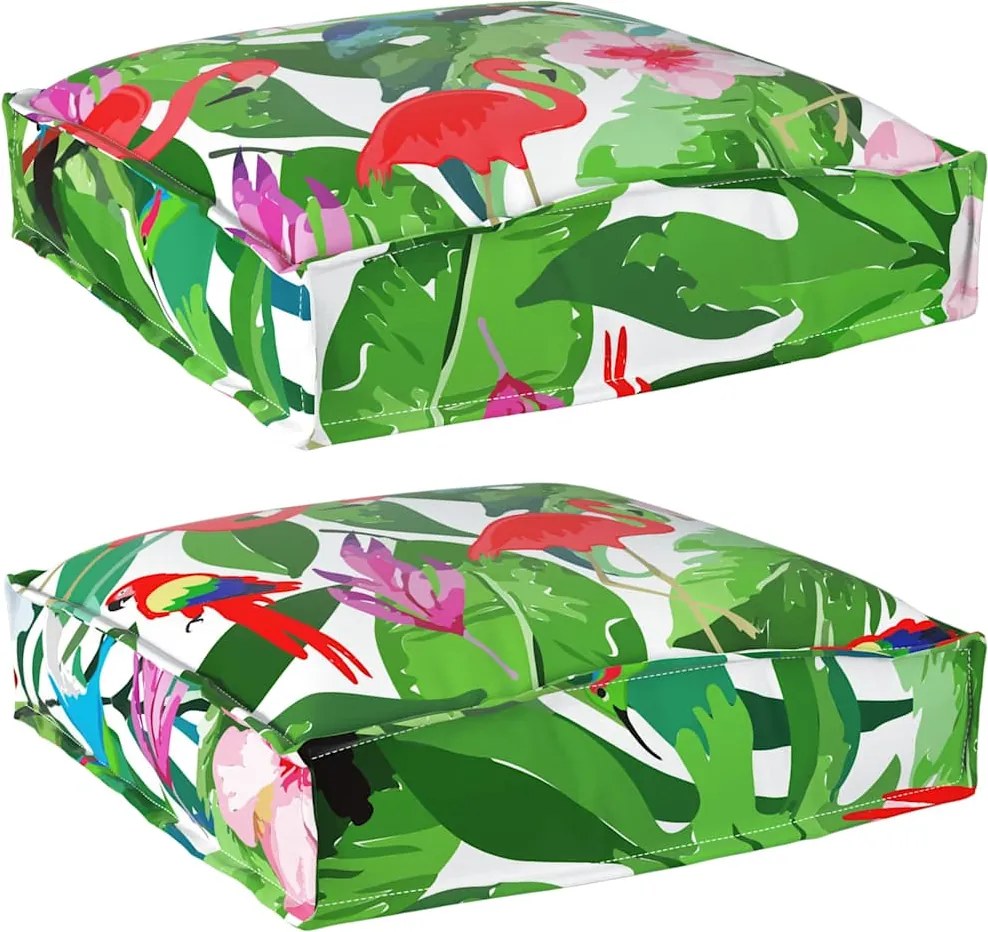 vidaXL Párna Virágos 2 pcs Sokszínű 40 x 40 x 8 cm Oxford Szövet