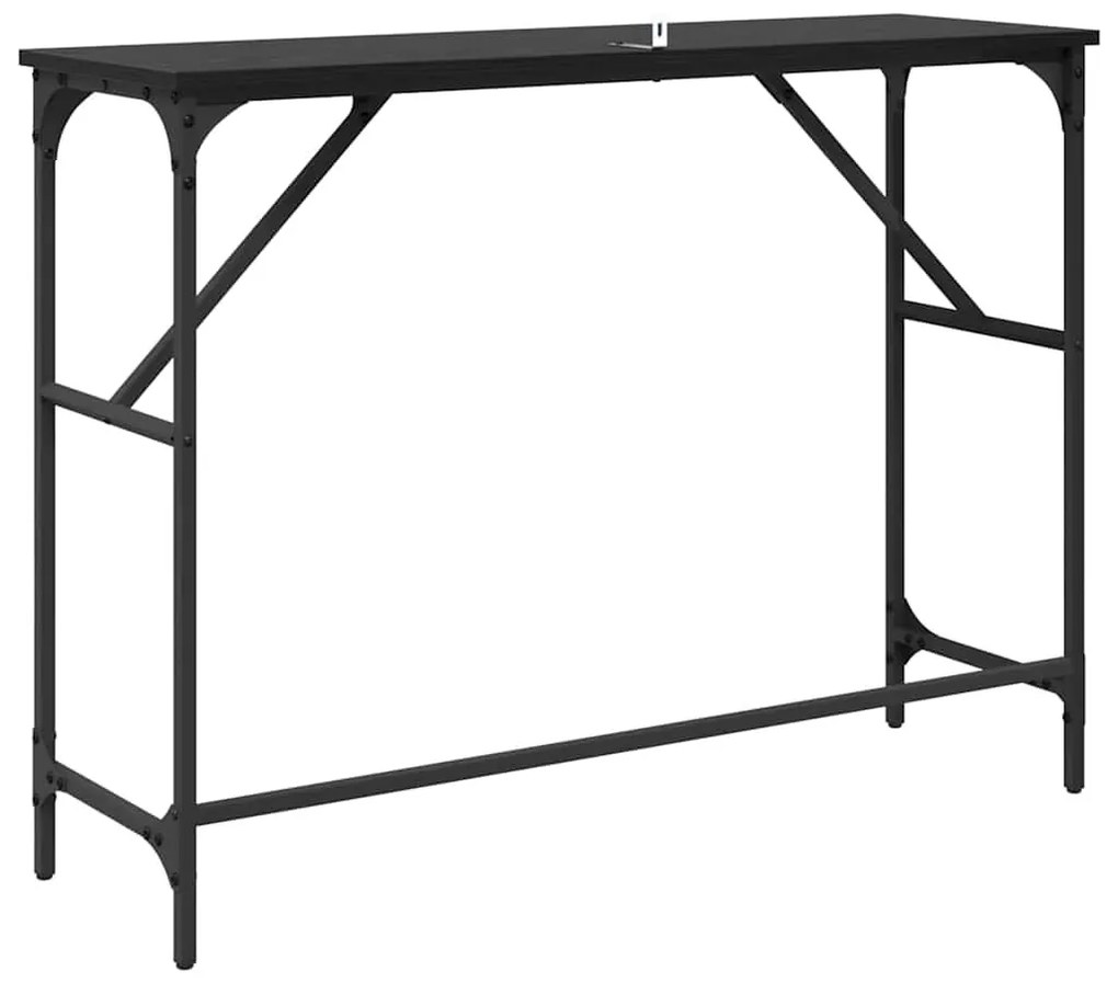 Konzolasztal Fekete tölgy 100 x 32 x 75 cm Faanyag