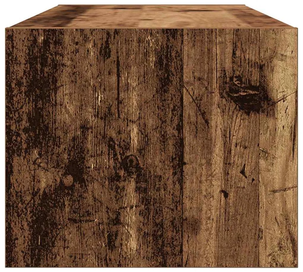 antik fa színű szerelt fa TV-szekrény 80x31x25,5 cm