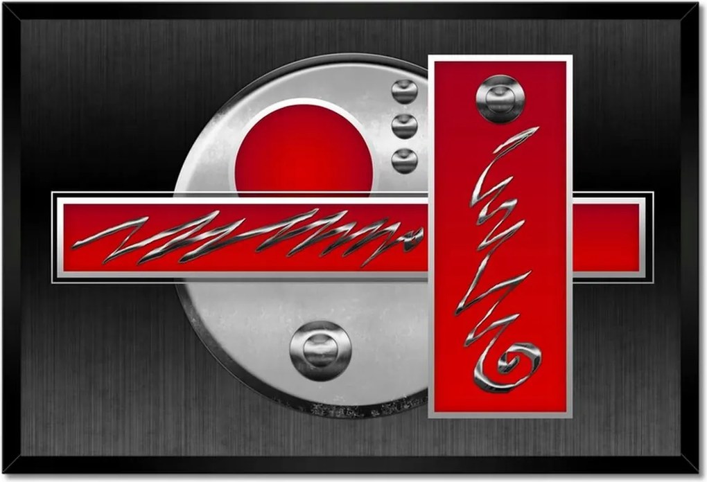 Poszterek keretben 60x40 Piros absztrakt