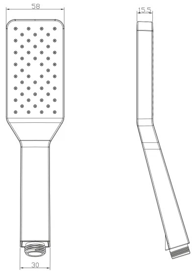 Sapho - Kézi zuhany öntisztító rendszerrel, fényes króm