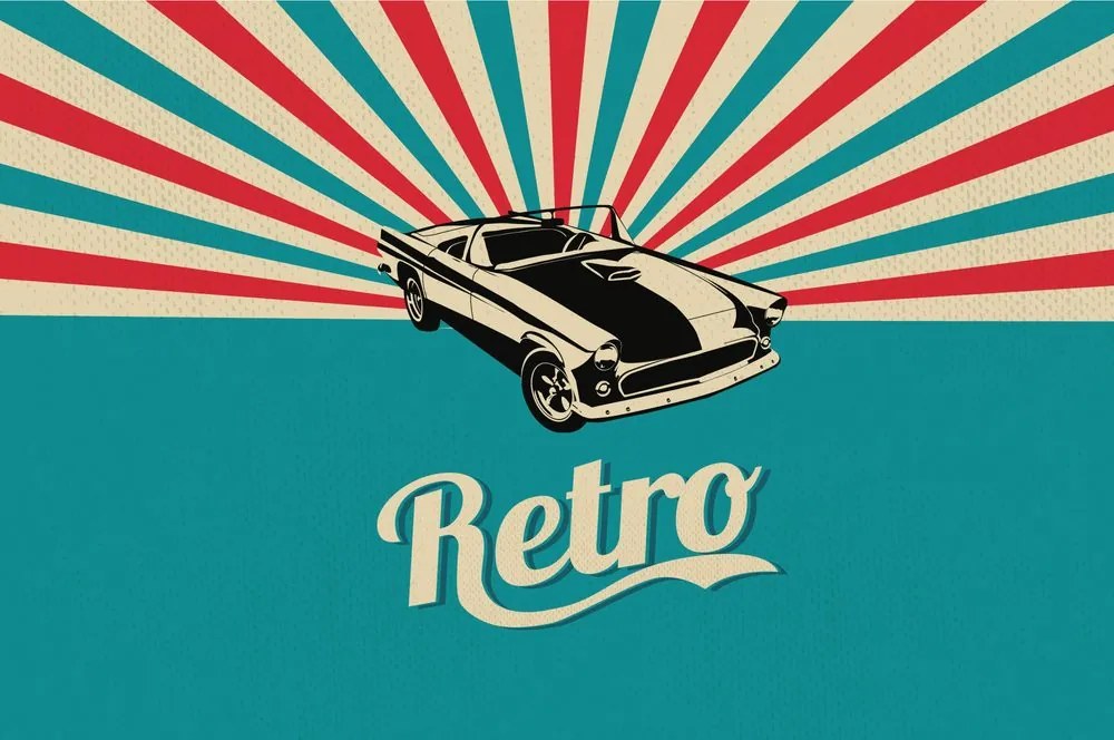 Öntapadó tapéta retro stílusban