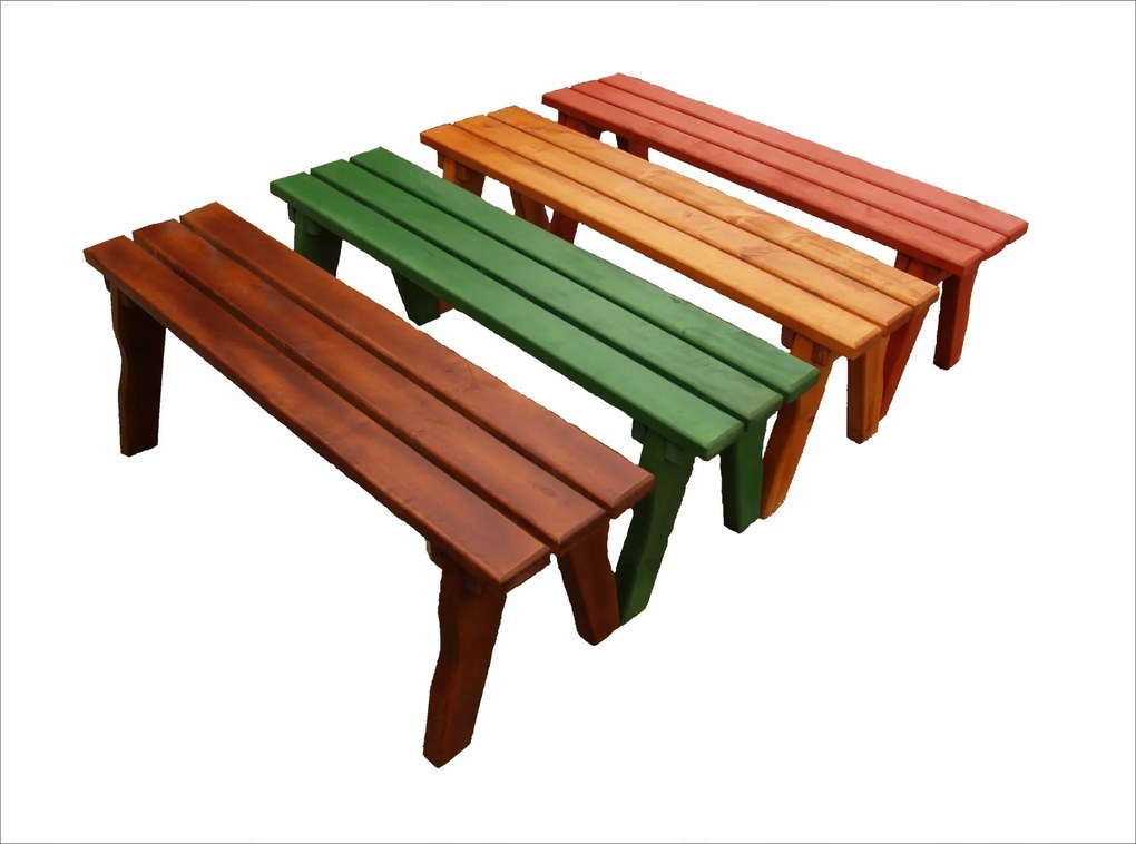 Fa Kerti Pad Háttámla Nélkül Impregnált Tömör Pad 115cm