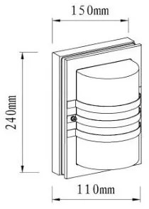Lucide 14826/01/30 - Kültéri fali lámpa PRIVAS 1xE27/60W/230V IP44