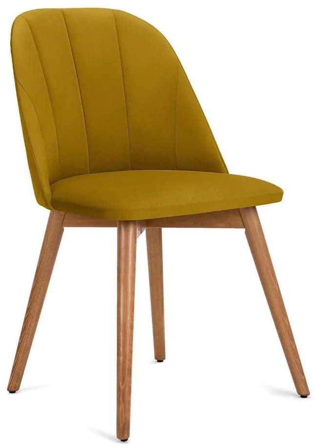 Étkezőszék BAKERI 86x48 cm sárga/világos tölgy