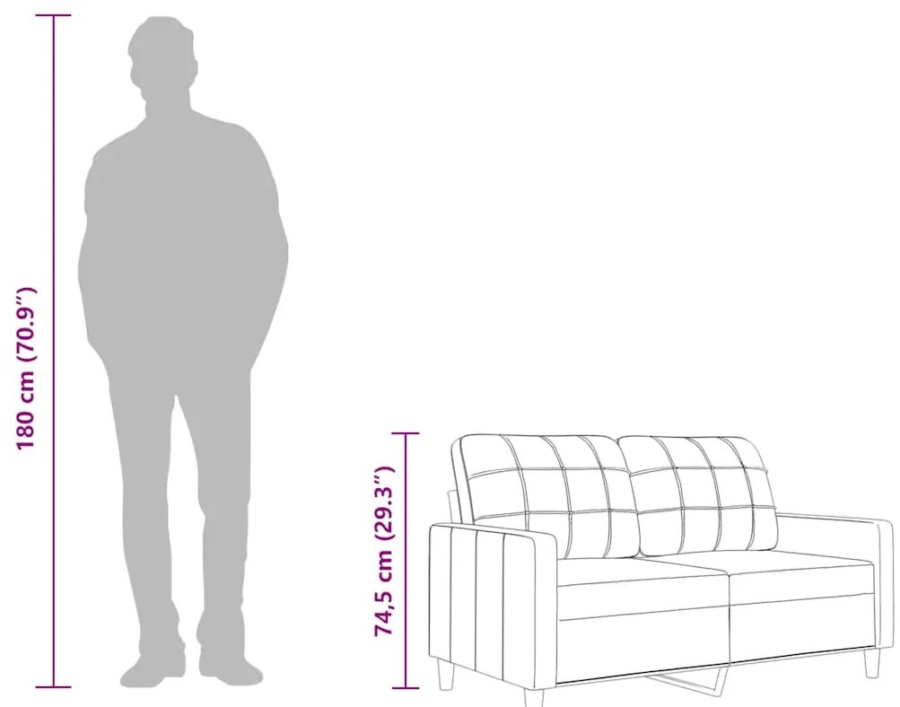 kétszemélyes sötétszürke szövetkanapé 120 cm