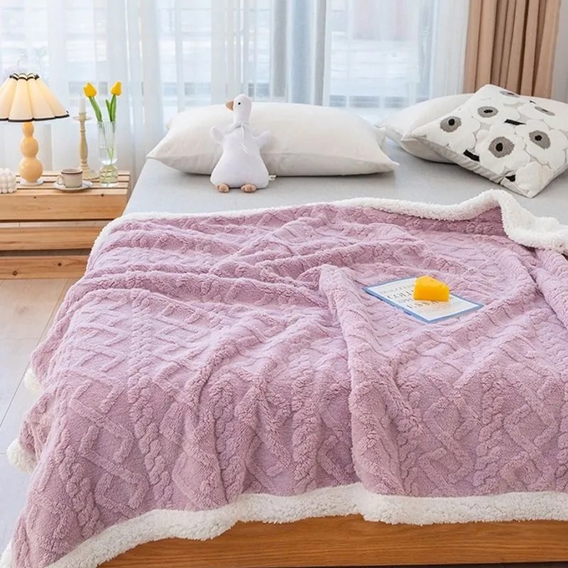 Meleg bárány takaró Homa KOBELA OLD PINK