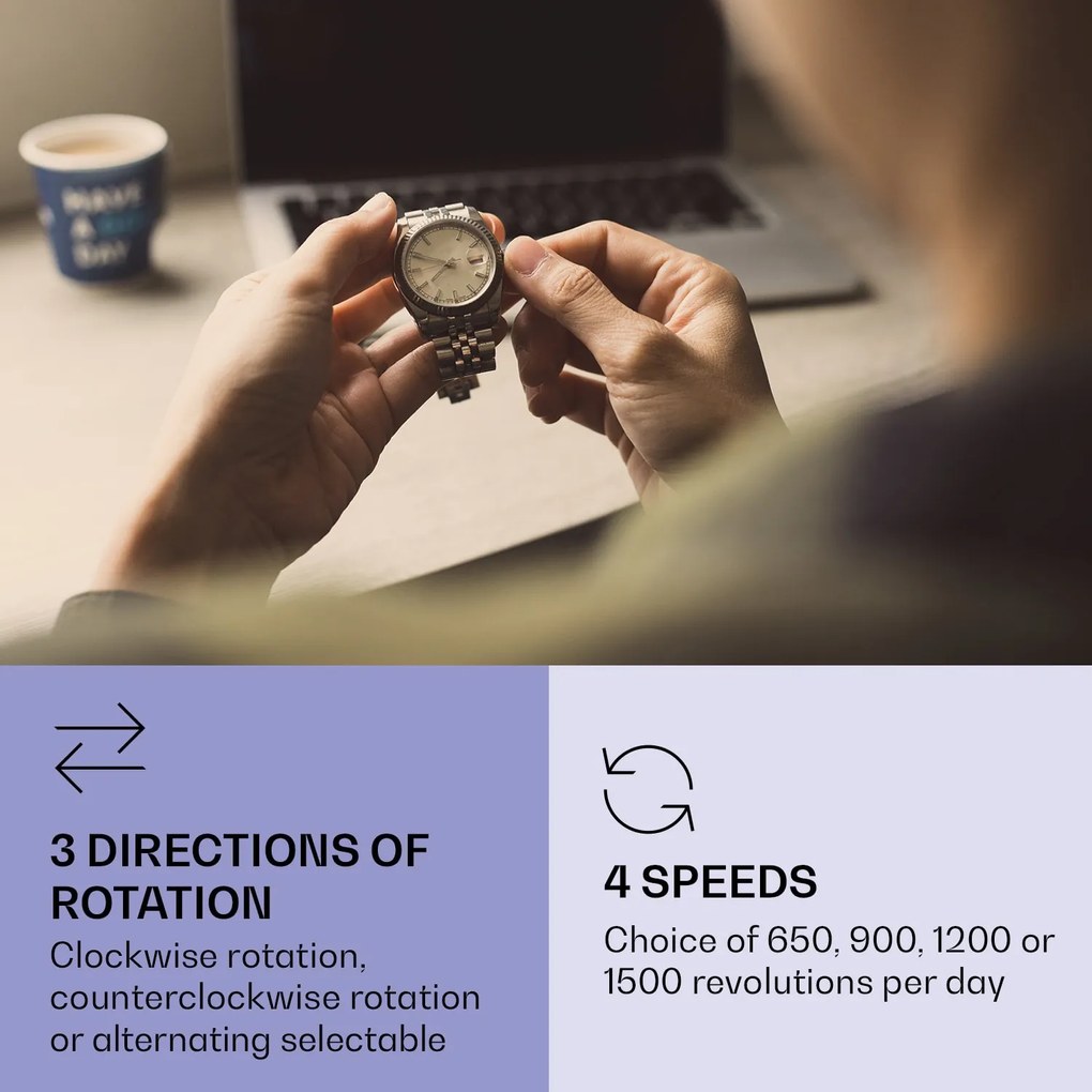 Klarstein Sindelfingen, mozgó óratartó, mozgás jobbra-balra, 1 óra