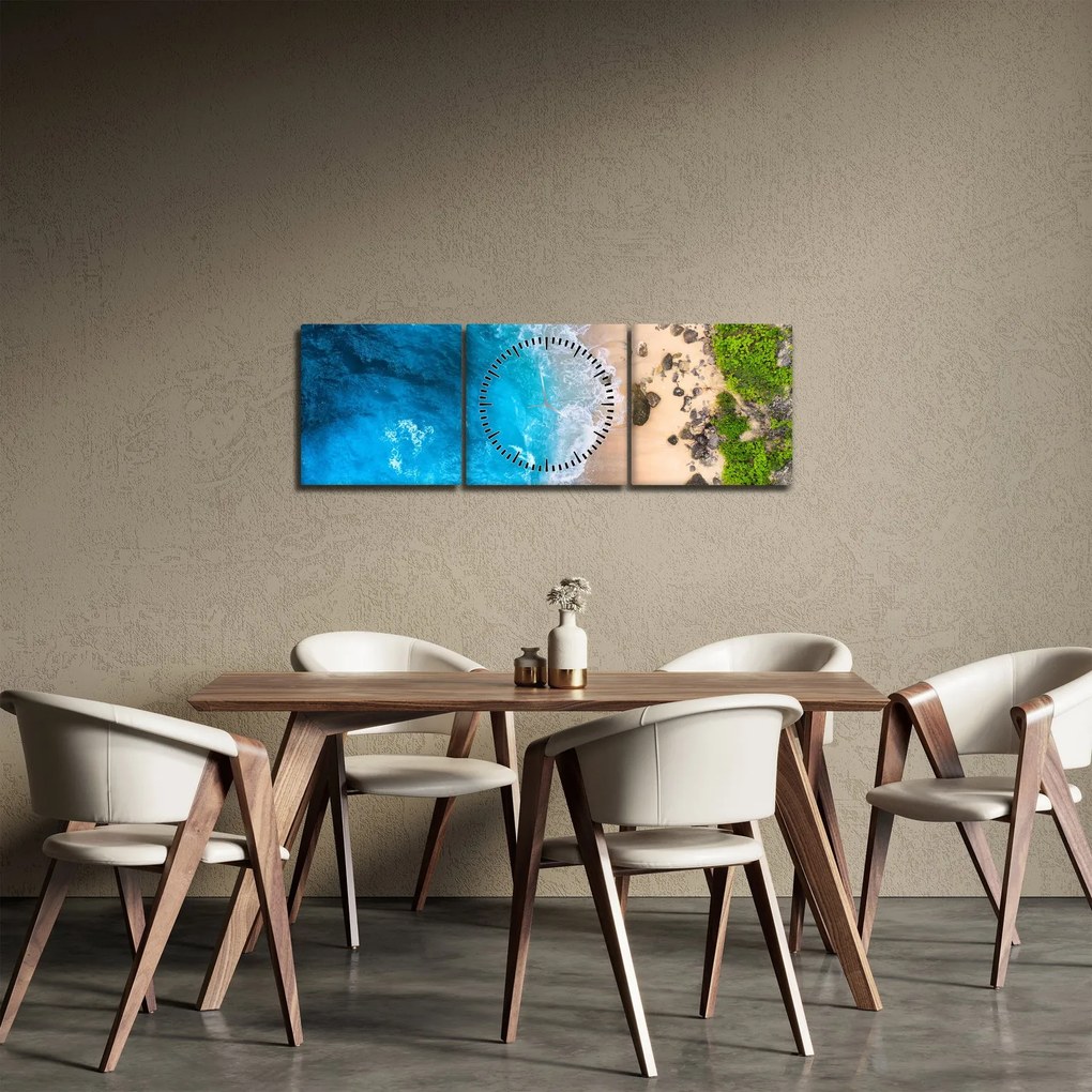 Kép - Tengerpart Indonéziában (órával) (90x30 cm)