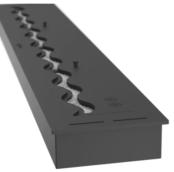 InFire - Beépített BIO kandalló 7,5x120 cm 7kW fekete