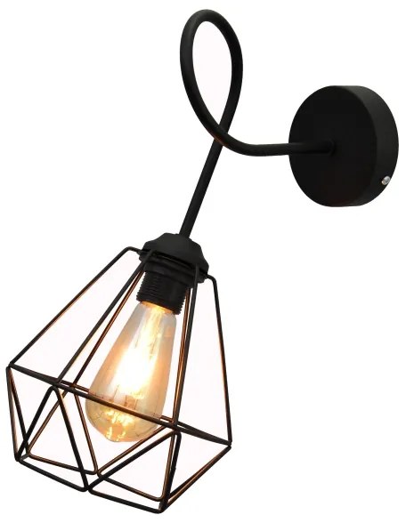 KARO fali lámpa 3xE27/15W/230V fekete