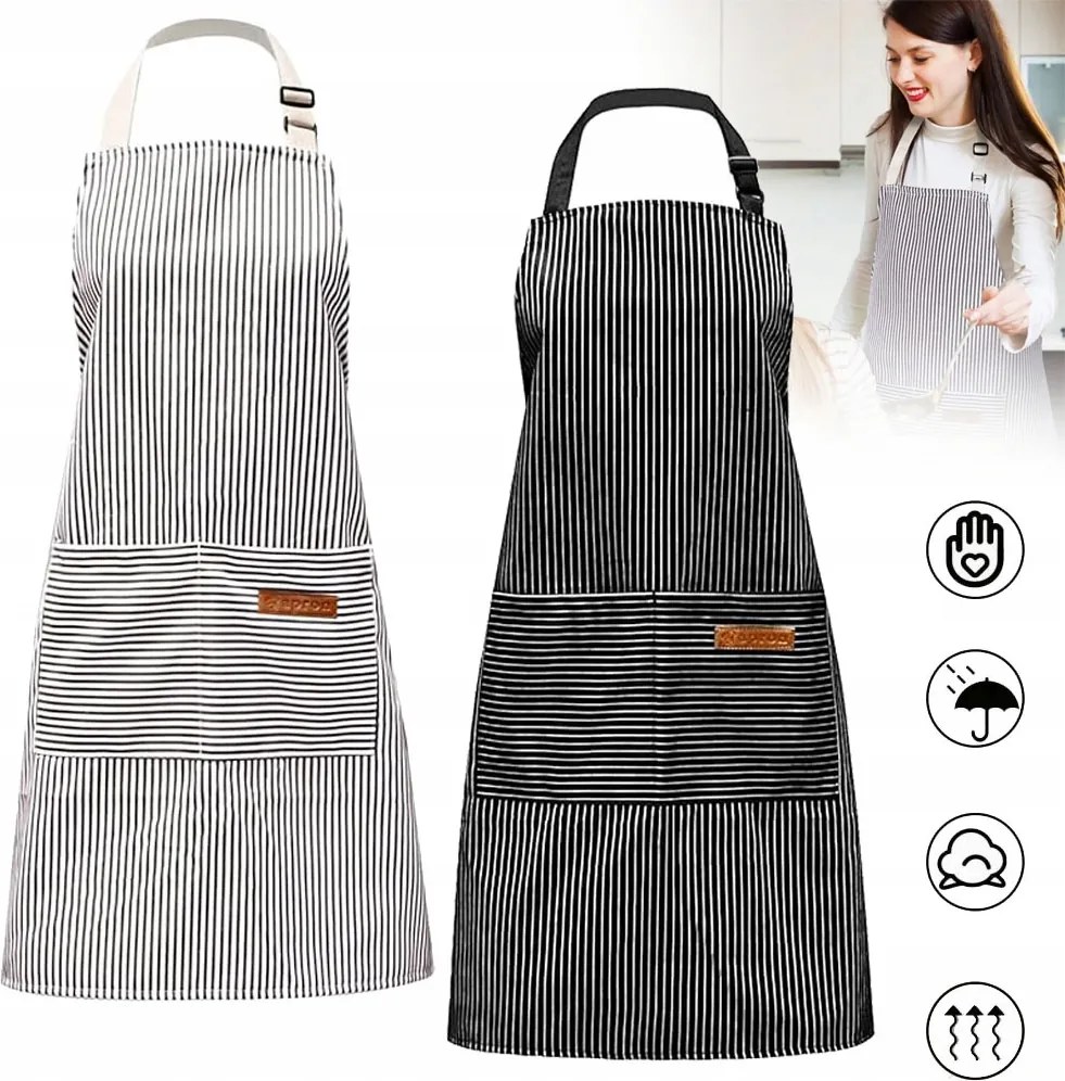 2 Db-os Konyhai Kötény, Állítható Szakács Kötény Nőknek Férfiaknak