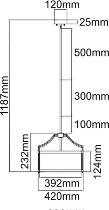 ORLOR84139 STANZA Ernyős Függesztett Lámpa Fehér, Fekete, Arany E27 IP20