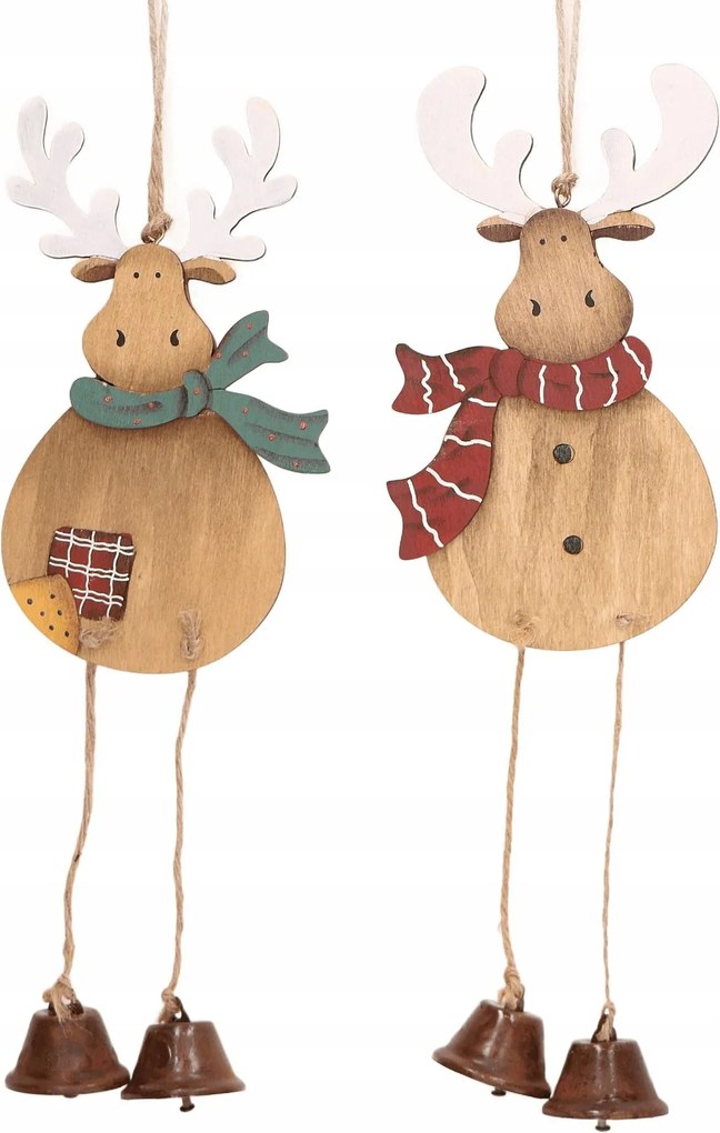 Fa rénszarvas medál sálban 1db mix 30cm