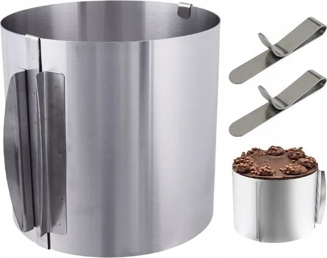 Tortatartó 15cm állítható 16-30 tortatartó karika 2X Gombostű Ajándék