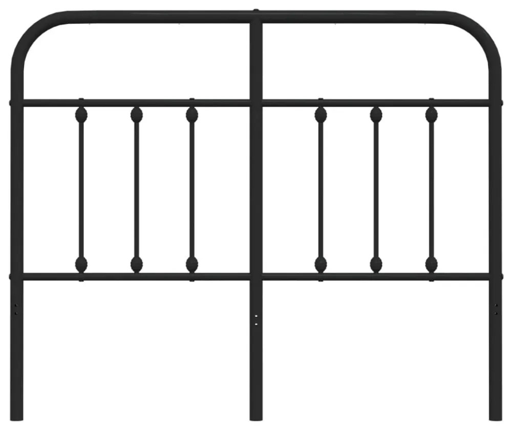 fekete fém fejtámla 120 cm