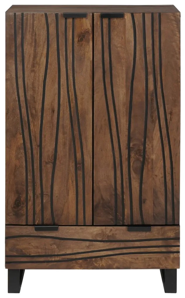 Felsőszekrény, 60x33.5x100 cm, Tömör Fa, Mangó