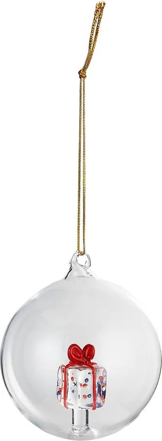 HANG ON üveg karácsonyfadísz Ø 9cm , ajándék