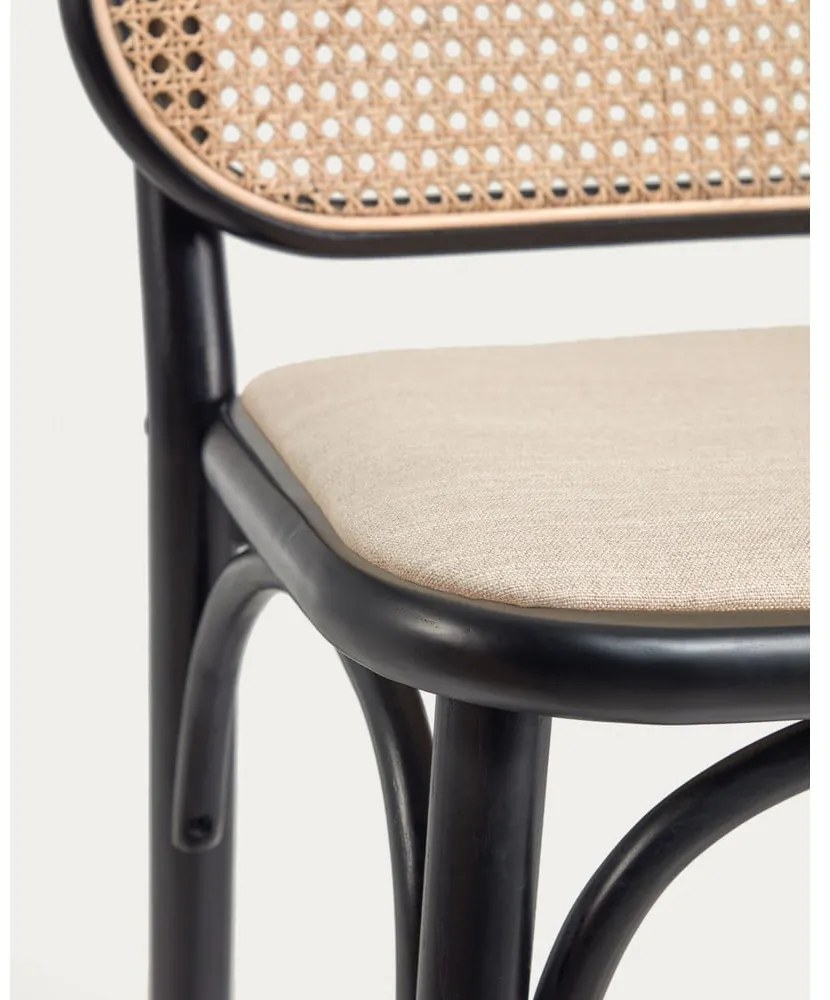 Fekete szilfa bárszék szett 2 db-os (ülésmagasság 65 cm) Doriane – Kave Home