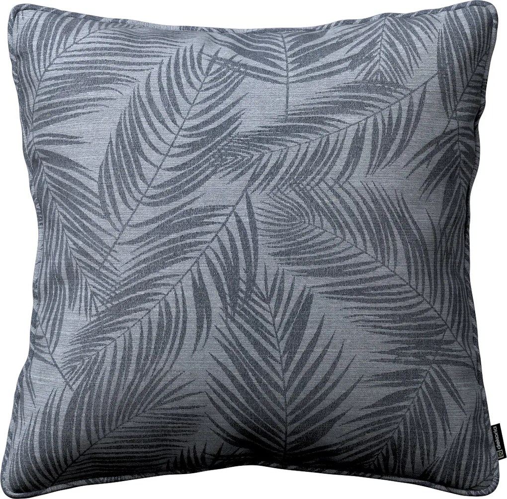 Párnahuzat 45x45 grafit levelek szürke-ezüst alapon