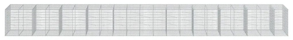 horganyzott vas gabion kosár fedéllel 1050 x 100 x 100 cm