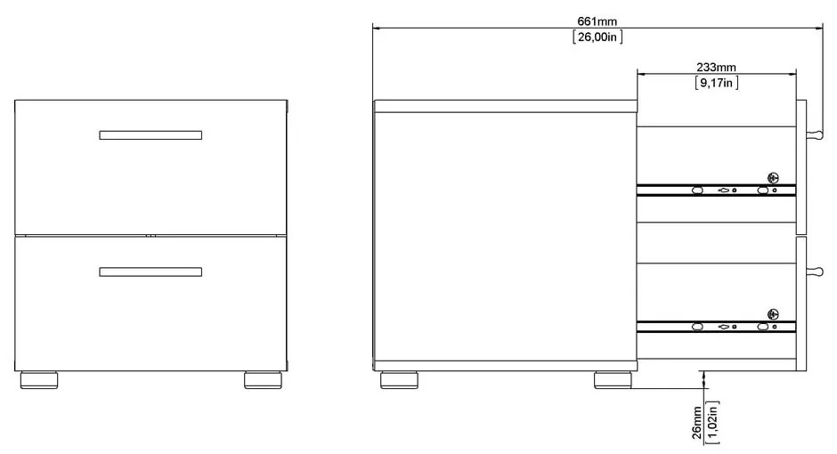 Fehér éjjeliszekrény Pepe - Tvilum