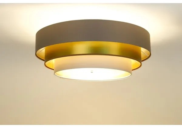 TRINITI mennyezeti lámpa 2xE27/60W/230V barna/arany/beige