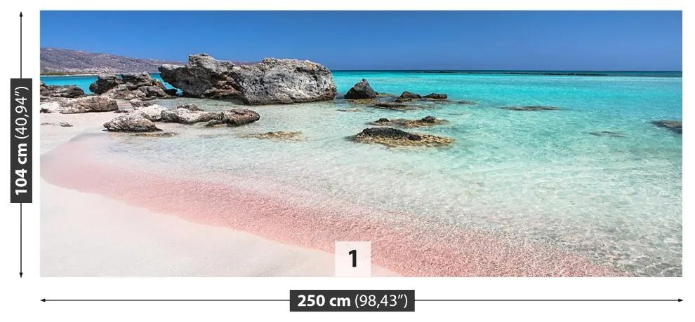 Fotótapéta Sea rózsaszín homok 104x70 cm
