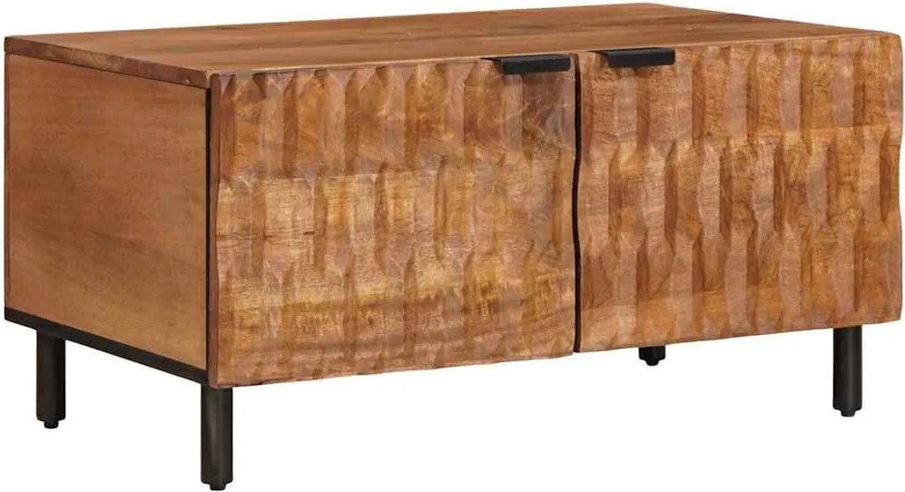 vidaXL Dohányzóasztal Barna 80 x 50 x 40 cm Tömör Mangófát