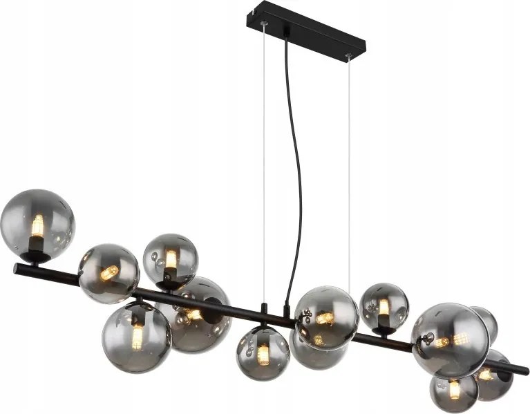 Modern függőlámpa Globo Riha matt fekete 13x Led G9 3.5W