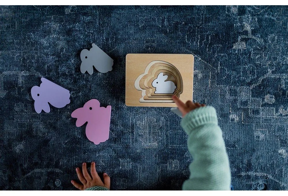 Fa formabeillesztős puzzle Rabbit – Kindsgut