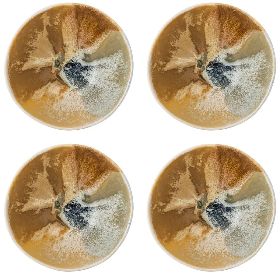 Krémszínű kőedény tálka szett 4 db-os 525 ml Lacey – Bloomingville